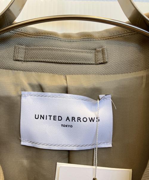 UNITED ARROWS（ユナイテッドアローズ）UNITED ARROWS (ユナイテッドアローズ) W/ギャバ ベルテッド コート ベージュ サイズ:36 未使用品の古着・服飾アイテム