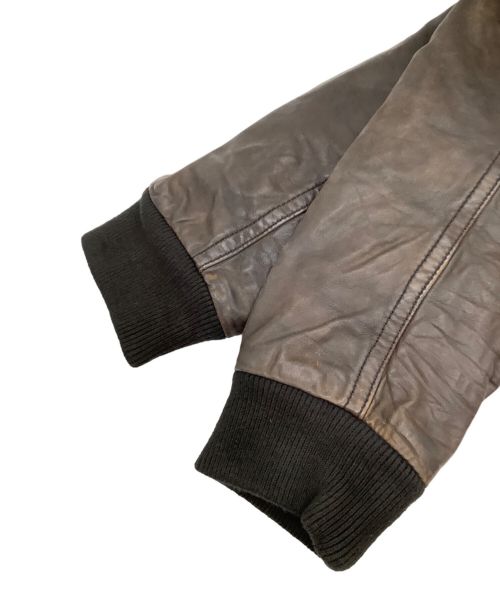 Abercrombie & Fitch（アバクロンビー アンド フィッチ）Abercrombie & Fitch (アバクロンビー アンド フィッチ) G-1タイプ レザージャケット ブラウン サイズ:XLの古着・服飾アイテム