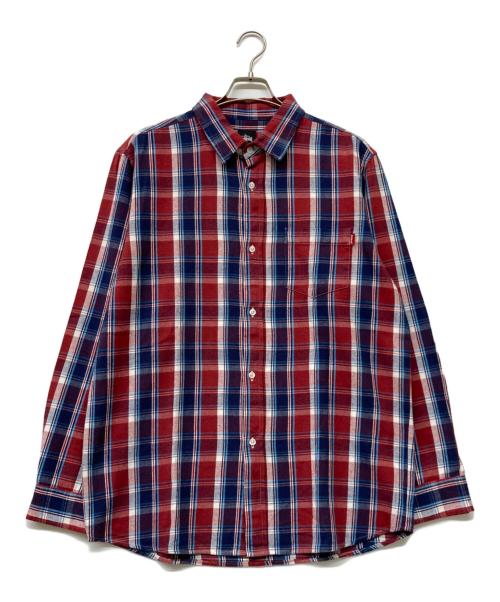 stussy（ステューシー）stussy (ステューシー) SEASON SHIRT レッド サイズ:XLの古着・服飾アイテム