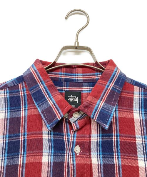 stussy（ステューシー）stussy (ステューシー) SEASON SHIRT レッド サイズ:XLの古着・服飾アイテム