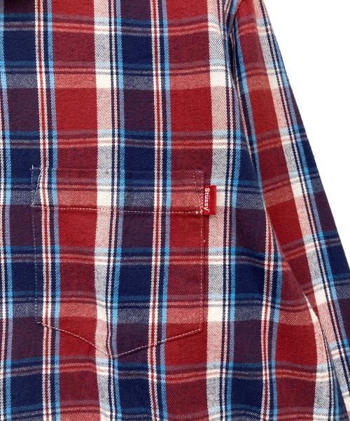 stussy（ステューシー）stussy (ステューシー) SEASON SHIRT レッド サイズ:XLの古着・服飾アイテム