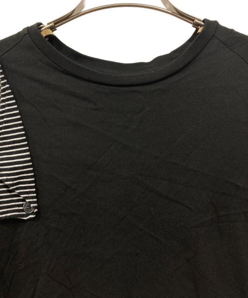 Jean Paul GAULTIER monsieur（ジャンポールゴルチエ ムッシュ）Jean Paul GAULTIER monsieur (ジャンポールゴルチエ ムッシュ) 切替カットソー ブラック サイズ:Mの古着・服飾アイテム