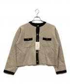 Mila Owenミラオーウェン）の古着「Ｗフェイス金釦カーデプルオーバー」｜グレー