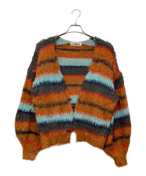 CHAROL（シャロル）charol (シャロル) ランダムボーダーニットカーディガン マルチカラー サイズ:SIZE Freeの古着・服飾アイテム