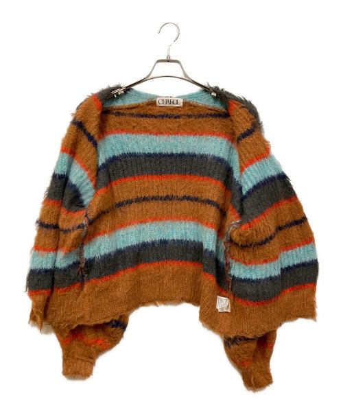 CHAROL（シャロル）charol (シャロル) ランダムボーダーニットカーディガン マルチカラー サイズ:SIZE Freeの古着・服飾アイテム