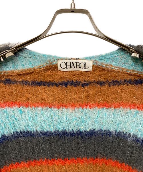 CHAROL（シャロル）charol (シャロル) ランダムボーダーニットカーディガン マルチカラー サイズ:SIZE Freeの古着・服飾アイテム