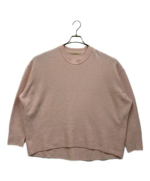 Curensology（カレンソロジー）Curensology (カレンソロジー) ウールカシミヤクルーネックニット ピンク サイズ:SIZE Freeの古着・服飾アイテム