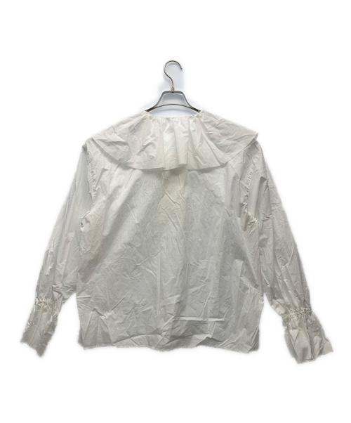 CITYSHOP（シティショップ）CITYSHOP (シティショップ) LACE-UP SMOCK：ブラウス ホワイト サイズ:‐の古着・服飾アイテム