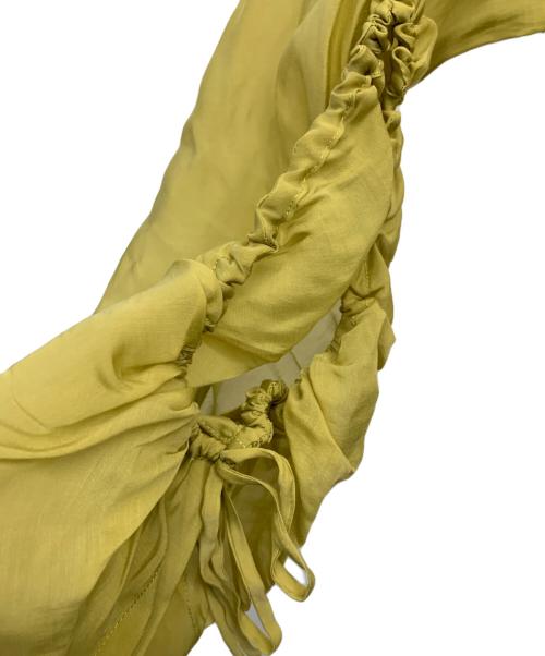 UN3D.（アンスリード）UN3D. (アンスリード) ギャザーオープンシャツ ライトグリーン サイズ:Freeの古着・服飾アイテム