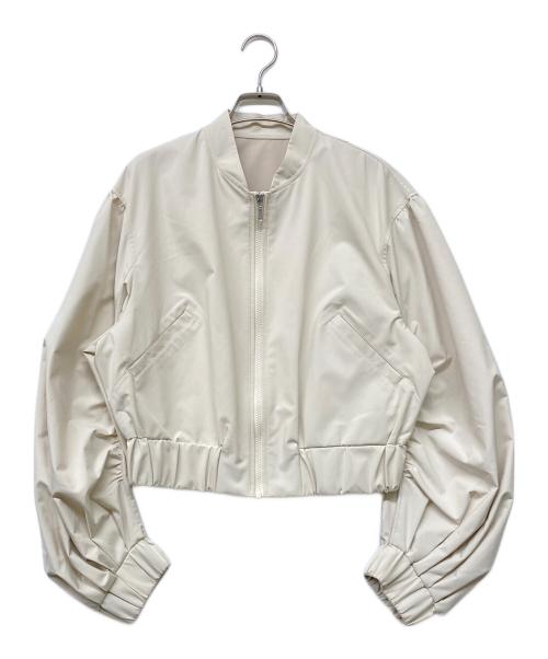 ELENDEEK（エレンディーク）ELENDEEK (エレンディーク) GATHER SLEEVE MA-1 ベージュ サイズ:Freeの古着・服飾アイテム