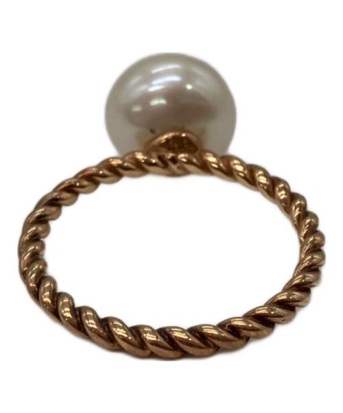 agete（アガット）agete (アガット) ツイストバンドパールリング 一粒パールリング サイズ:11号の古着・服飾アイテム