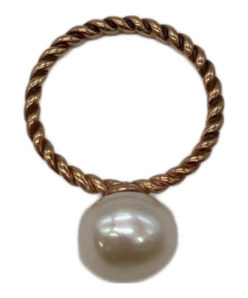 agete（アガット）agete (アガット) ツイストバンドパールリング 一粒パールリング サイズ:11号の古着・服飾アイテム