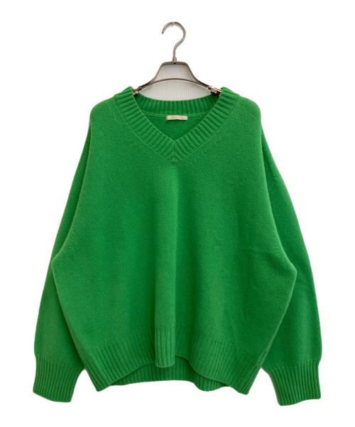 Plage（プラージュ）Plage (プラージュ) ファインウールVネックプルオーバー グリーン サイズ:freeの古着・服飾アイテム