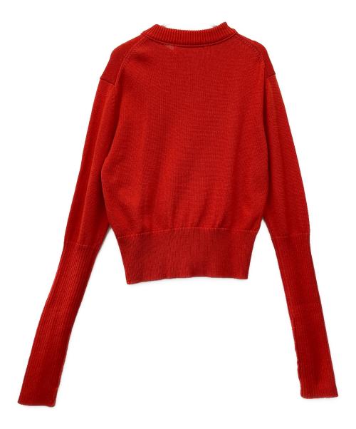 THE SHINZONE（ザ シンゾーン）THE SHINZONE (ザ シンゾーン) LONG RIB CARDIGAN レッド サイズ:Fの古着・服飾アイテム