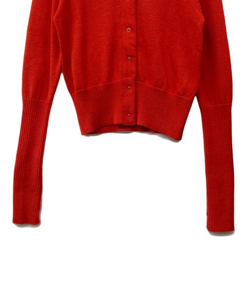 THE SHINZONE（ザ シンゾーン）THE SHINZONE (ザ シンゾーン) LONG RIB CARDIGAN レッド サイズ:Fの古着・服飾アイテム