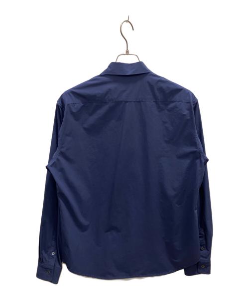 edition（エディション）edition (エディション) ナイロンポリウレタン レギュラーカラーシャツ ネイビー サイズ:М 未使用品の古着・服飾アイテム