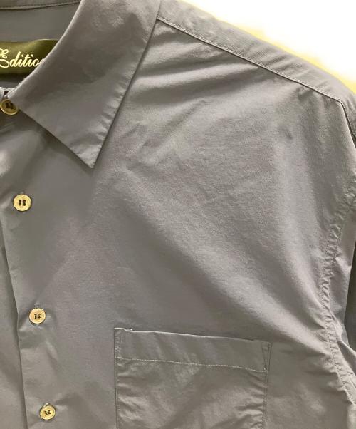 edition（エディション）edition (エディション) ナイロンポリウレタン レギュラーカラーシャツ ネイビー サイズ:М 未使用品の古着・服飾アイテム