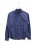 edition（エディション）の古着「ナイロンポリウレタン レギュラーカラーシャツ」｜ネイビー