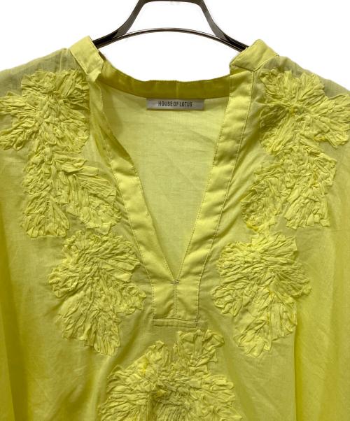 house of lotus（ハウスオブロータス）house of lotus (ハウスオブロータス) フロートリーフブラウス イエロー サイズ:Mの古着・服飾アイテム