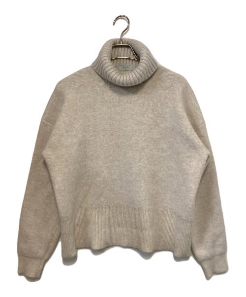 SLOBE IENA（スローブ イエナ）SLOBE IENA (スローブ イエナ) ウォッシャブルファーリーダブルフェイスタートルニット ナチュラル サイズ:FREEの古着・服飾アイテム