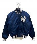 STARTER×MLB NEW YORK Yankeesスターター×MLBニューヨークヤンキース）の古着「90'S スタジャン」｜ネイビー