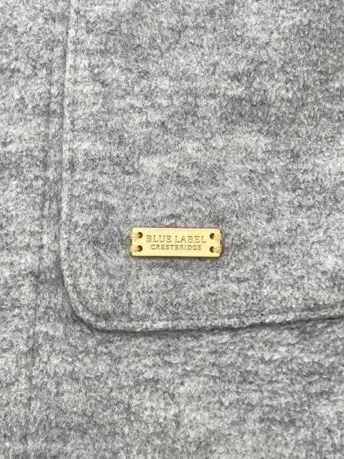 BLUE LABEL CRESTBRIDGE（ブルーレーベルクレストブリッジ）BLUE LABEL CRESTBRIDGE (ブルーレーベルクレストブリッジ) ノーカラーコート グレー サイズ:38の古着・服飾アイテム