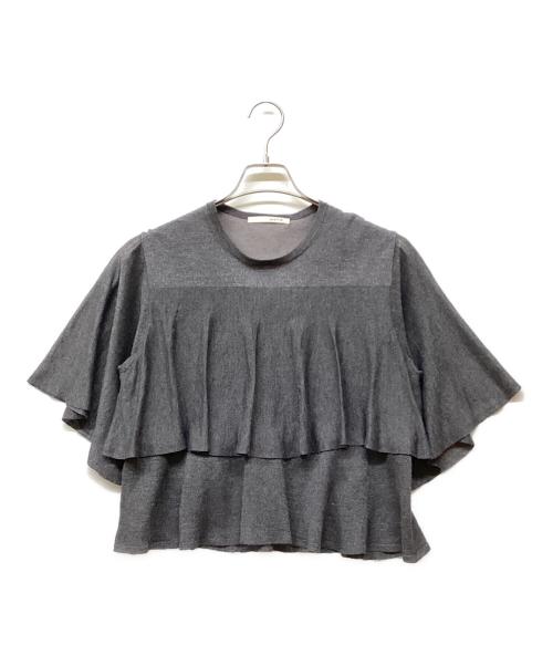 qualite（カリテ）qualite (カリテ) ラメフレアニットプルオーバー グレー サイズ:FREEの古着・服飾アイテム