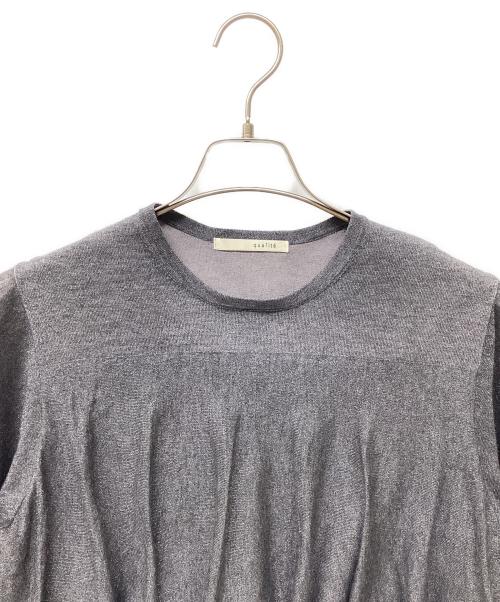 qualite（カリテ）qualite (カリテ) ラメフレアニットプルオーバー グレー サイズ:FREEの古着・服飾アイテム