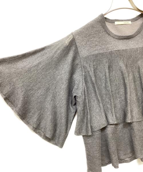 qualite（カリテ）qualite (カリテ) ラメフレアニットプルオーバー グレー サイズ:FREEの古着・服飾アイテム