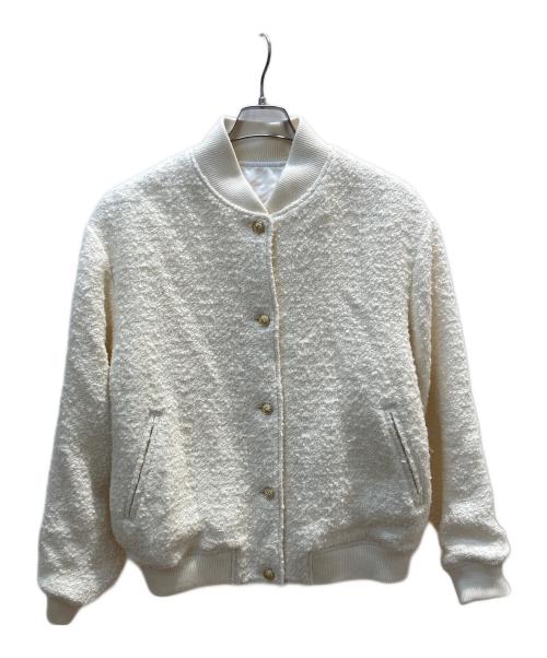 Loungedress（ラウンジドレス）Loungedress (ラウンジドレス) ツイードジャケット アイボリー サイズ:Fの古着・服飾アイテム