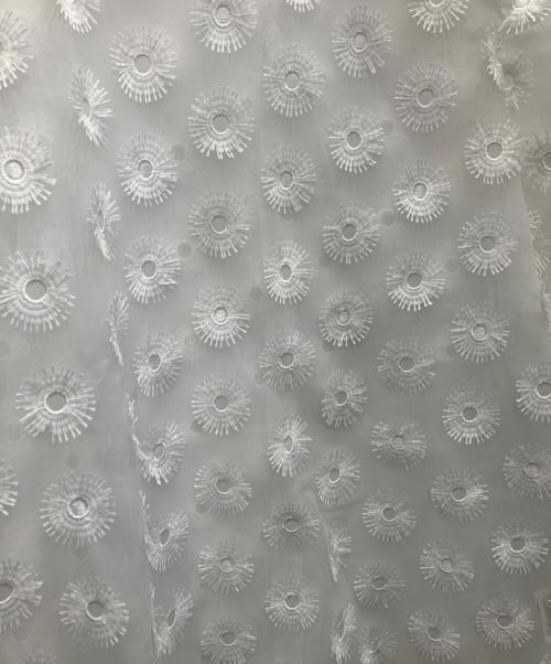 akiki（アキキ）akiki (アキキ) フラワーモチーフシアーブラウス ホワイト サイズ:FREEの古着・服飾アイテム