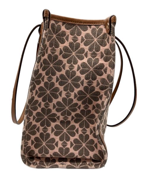 Kate Spade（ケイトスペード）Kate Spade (ケイトスペード) フラワージャガードストライプミディアムトートバッグの古着・服飾アイテム