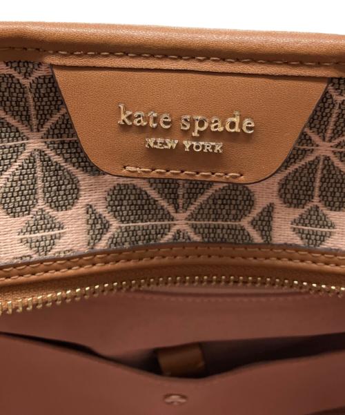 Kate Spade（ケイトスペード）Kate Spade (ケイトスペード) フラワージャガードストライプミディアムトートバッグの古着・服飾アイテム