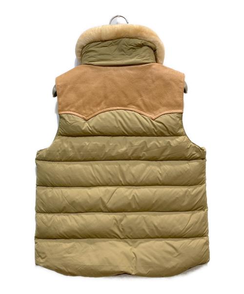 Cape HEIGHTS（ケープハイツ）Cape HEIGHTS (ケープハイツ) レザー切替ダウンベスト ベージュ サイズ:Ｓの古着・服飾アイテム