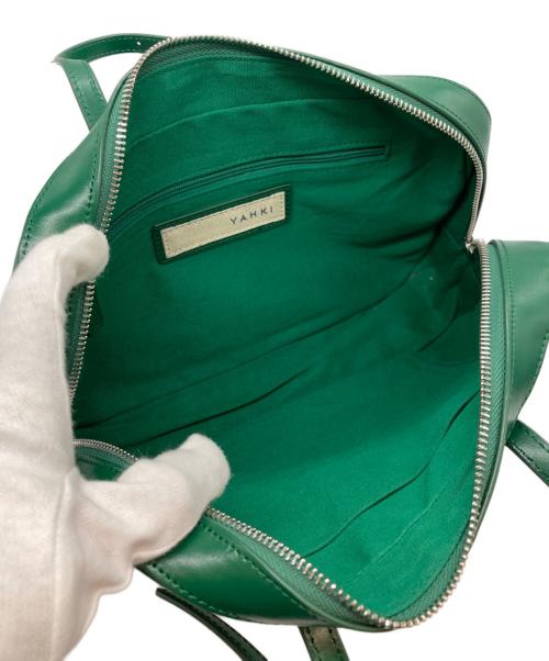 YAHKI（ヤーキ）YAHKI (ヤーキ) スクエアハンドバッグ グリーンの古着・服飾アイテム