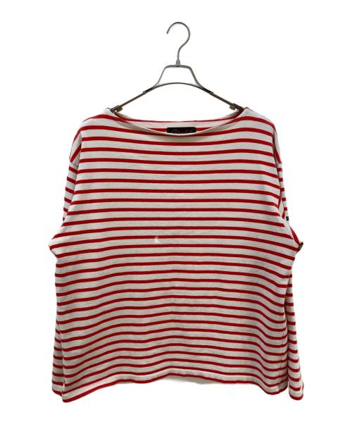 OUTIL（ウティ）OUTIL (ウティ) バスクシャツ ホワイト×レッド サイズ:2の古着・服飾アイテム