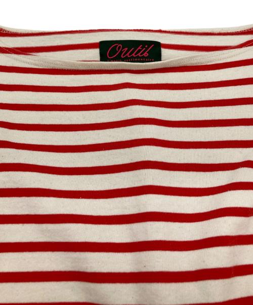 OUTIL（ウティ）OUTIL (ウティ) バスクシャツ ホワイト×レッド サイズ:2の古着・服飾アイテム