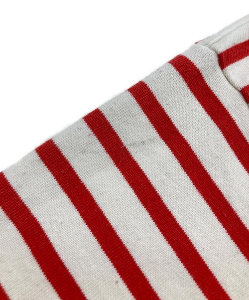 OUTIL（ウティ）OUTIL (ウティ) バスクシャツ ホワイト×レッド サイズ:2の古着・服飾アイテム