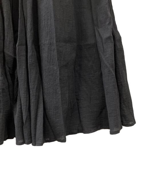 FRAMeWORK（フレームワーク）FRAMeWORK (フレームワーク) コットンクレープギャザースカート ブラック サイズ:36の古着・服飾アイテム