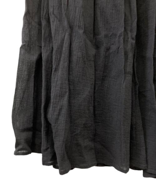 FRAMeWORK（フレームワーク）FRAMeWORK (フレームワーク) コットンクレープギャザースカート ブラック サイズ:36の古着・服飾アイテム