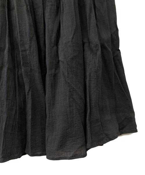 FRAMeWORK（フレームワーク）FRAMeWORK (フレームワーク) コットンクレープギャザースカート ブラック サイズ:36の古着・服飾アイテム