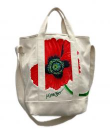 KENZO（ケンゾー）の古着「Poppyトートバッグ」｜ベージュ×レッド