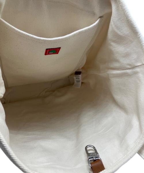 KENZO（ケンゾー）KENZO (ケンゾー) Poppyトートバッグ ベージュ×レッドの古着・服飾アイテム