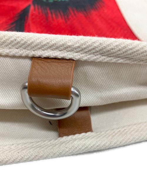 KENZO（ケンゾー）KENZO (ケンゾー) Poppyトートバッグ ベージュ×レッドの古着・服飾アイテム