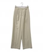 NOLLEY'Sノーリーズ）の古着「ウォッシャブル愛されイージータックワイドパンツ」｜ベージュ