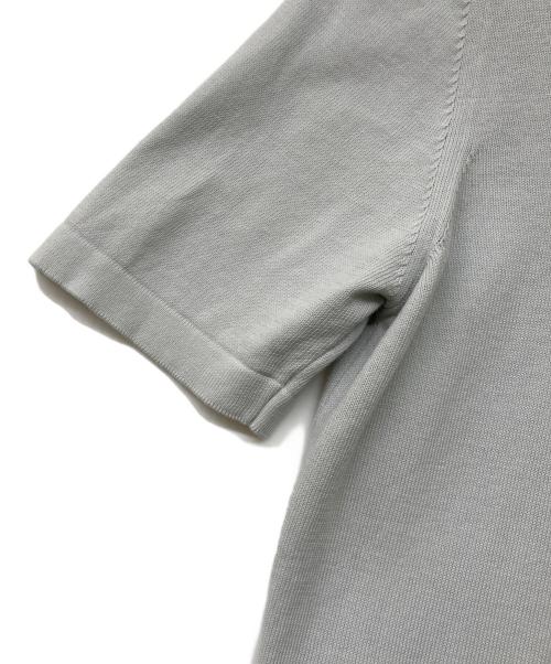 GRAN SASSO（グランサッソ）GRAN SASSO (グランサッソ) 12ゲージソフトコットンS/Sモックネックニット スカイブルー サイズ:44の古着・服飾アイテム