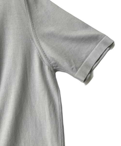 GRAN SASSO（グランサッソ）GRAN SASSO (グランサッソ) 12ゲージソフトコットンS/Sモックネックニット スカイブルー サイズ:44の古着・服飾アイテム