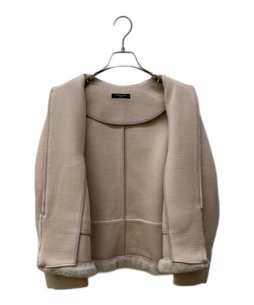 EPOCA（エポカ）EPOCA (エポカ) LA MAGLIA IN CASA ダンボールニットノーカラージャケット ベージュ サイズ:40の古着・服飾アイテム