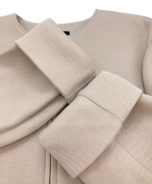 EPOCA（エポカ）EPOCA (エポカ) LA MAGLIA IN CASA ダンボールニットノーカラージャケット ベージュ サイズ:40の古着・服飾アイテム