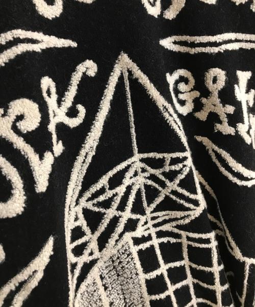Acne studios（アクネ ストゥディオス）ACNE STUDIOS (アクネ ストゥディオス) ジャガードロゴセーター ブラック×ホワイト サイズ:Lの古着・服飾アイテム
